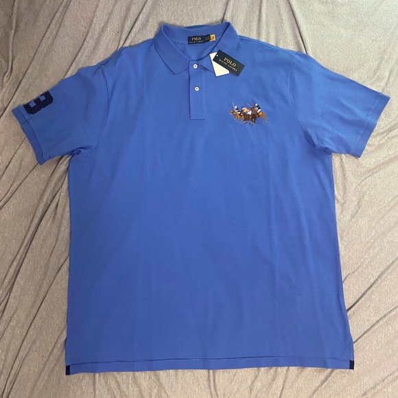 Polo Ralph Lauren Other - POLO RALPH LAUREN MENS BRAND NEW 2-BUTTON TRIPLE PONY MESH SHIRT BLUE 3XLT